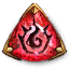 Gilded Triangular Carnelian Pet Gem